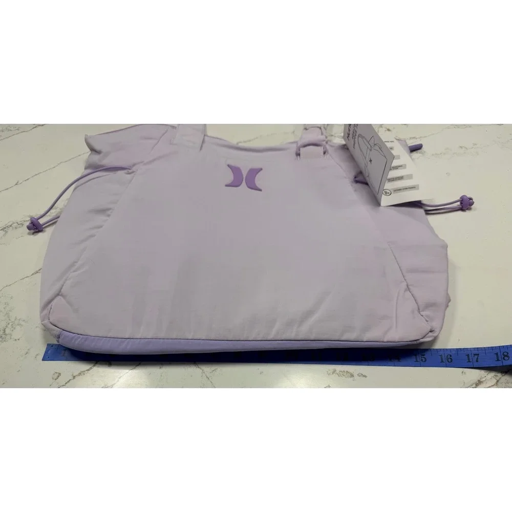 Hurley Horizon Shopper Tote Bag Lavender Drawstring Side‎ Crossbody Strap